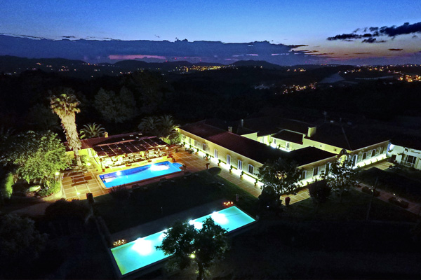 Quinta para casamentos grande Lisboa, Quinta do Casal Novo, Malveira, Mafra. Vista aérea, à noite.